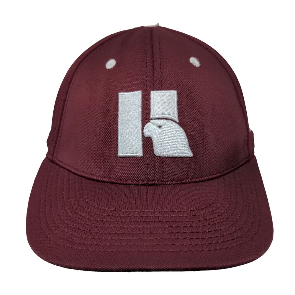 The Game Pro Fitted Hat Red Burgundy L/XL Gametek Embroidered Vented Holes